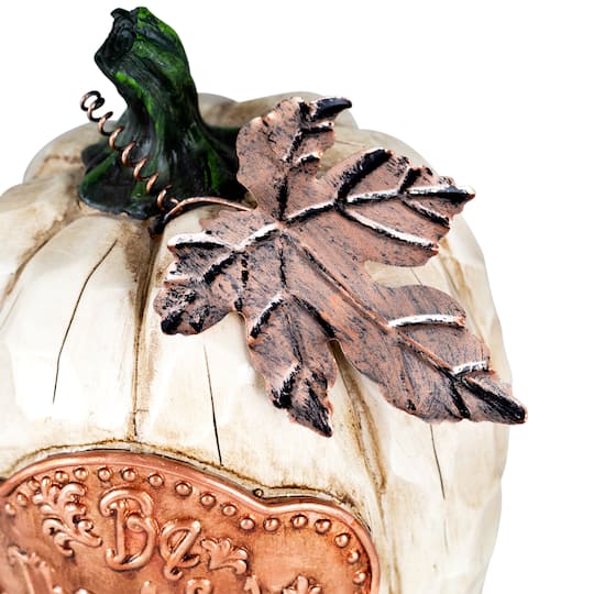 8" Be Joyful Pumpkin Tabletop Décor Set